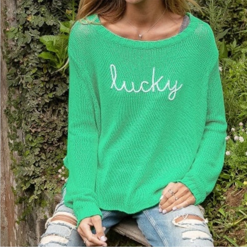 Wooden Ships Lucky Sweater Green